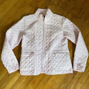e studio quilted jacket light pink